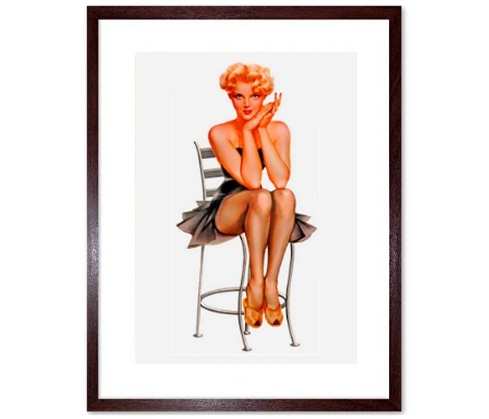 Retro Pin Up Girl 7Framed Print